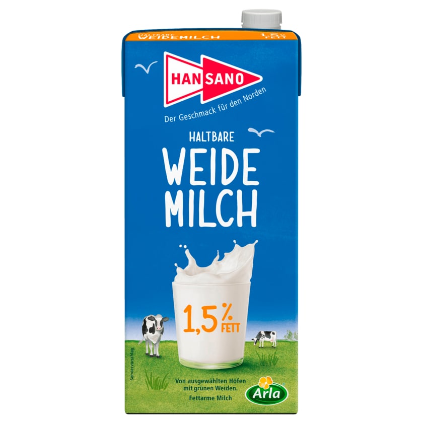 Hansano H-Weidemilch 1,5% 1l
